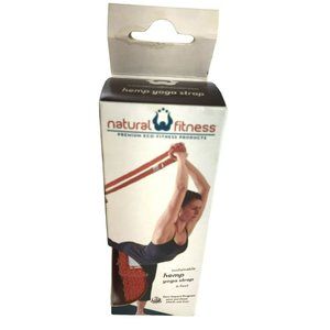 Natural Fitness Premium Eco-Products Hemp Yoga Orange Strap In Box 6 Foot